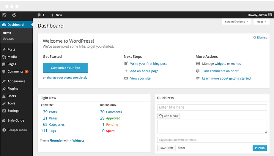 WordPress Screenshot